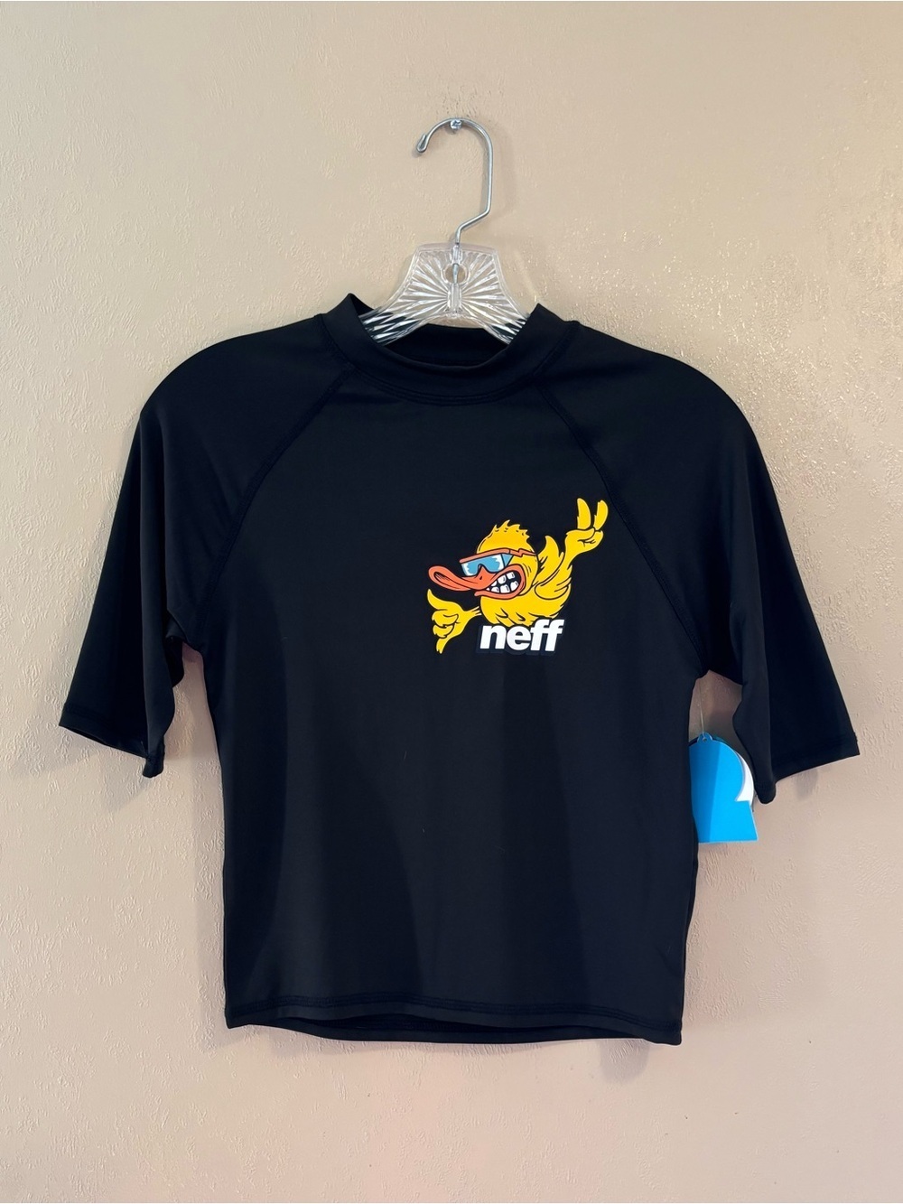 NWT Neff Boys Fired Up Ducky Graphic Rashguard with UPF Protection sz L (10/12)